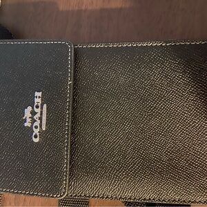 Coach Black Leather Phone Case